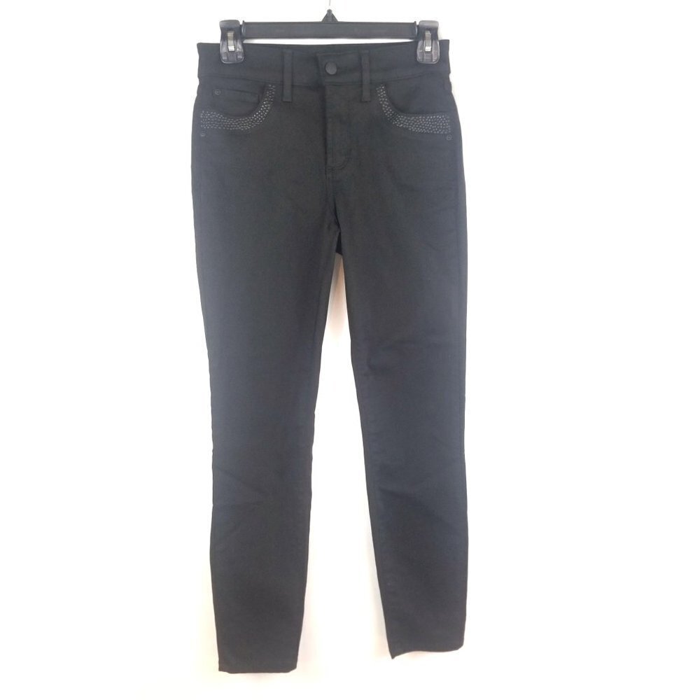 NYDJ Size 0 Black Embellished Pants